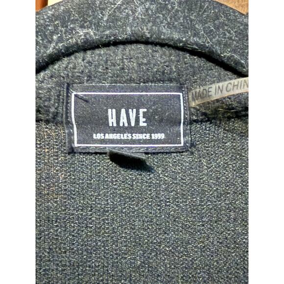 HAVE Los Angeles Since 1999 Women’s Black Coat Sweater Light Weight Size Large - Picture 3 of 5